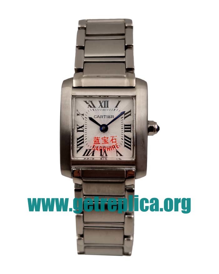 UK Silver Dials Steel Cartier Tank Francaise W51008Q3 20x26MM Replica Watches