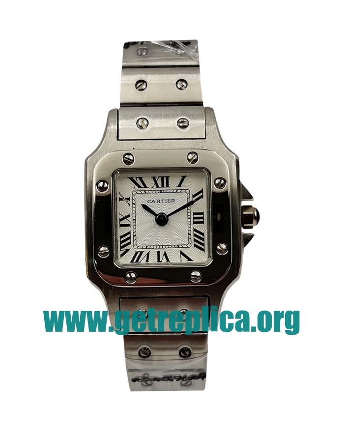 UK Silver Dials Steel Cartier Santos GALBEE W20056D6 24MM  Replica Watches