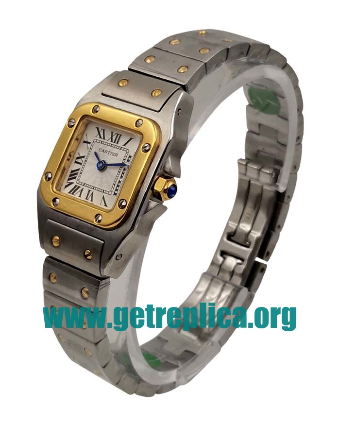 UK Silver Dials Steel And Gold Santos De Cartier W20012C4 24MM Replica Watches