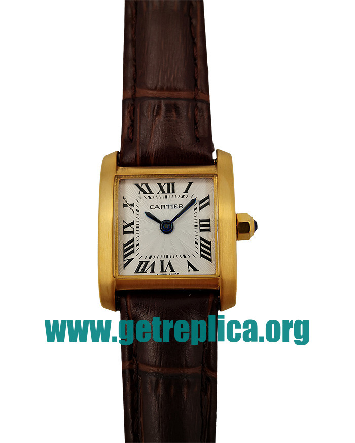 UK Silver Dials Gold Cartier Tank Francaise W5001456 20.5MM Replica Watches