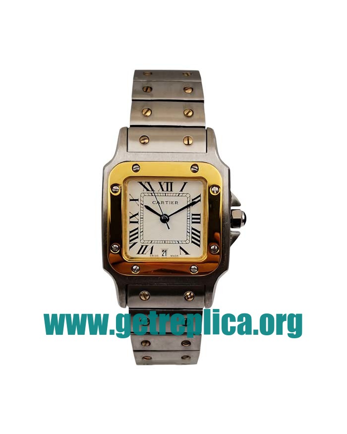 UK Silver Dials Steel And Gold Cartier Santos W20052C4 29MM Replica Watches