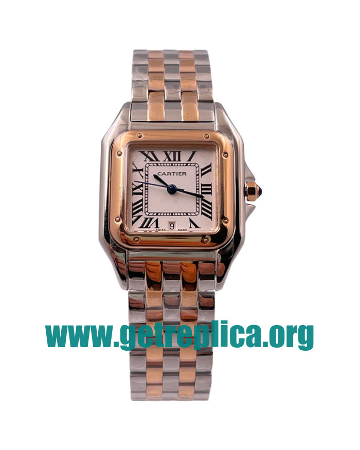 UK White Dials Steel And Rose Gold Cartier Panthere 83083444 33MM Replica Watches