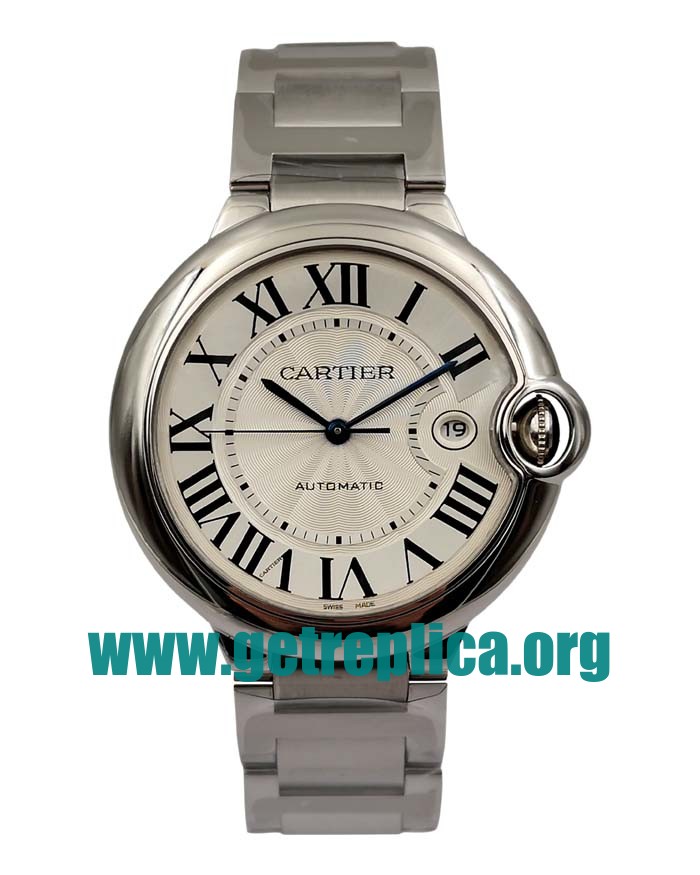 UK White Dials Steel Cartier Ballon Bleu W69012Z4 42MM Replica Watches