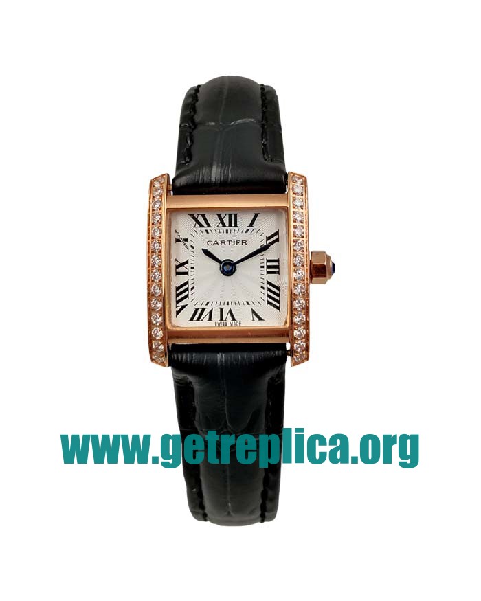 UK Silver Dials Rose Gold Cartier Tank Francaise WE104531 22MM Replica Watches