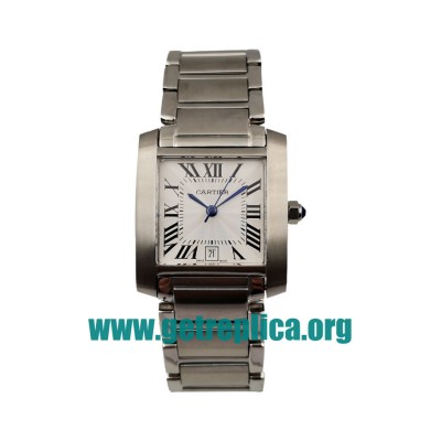 UK White Dials Steel Cartier Tank Francaise W51002Q3 28MM Replica Watches