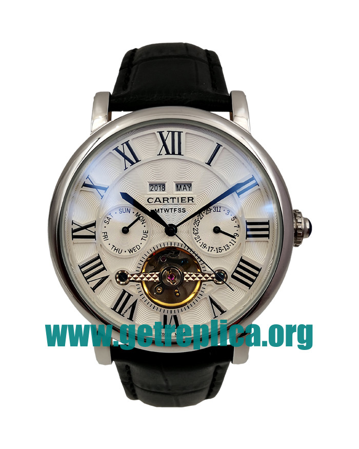 UK White Dials Steel Cartier Calibre De Cartier 171193 43.5MM Replica Watches